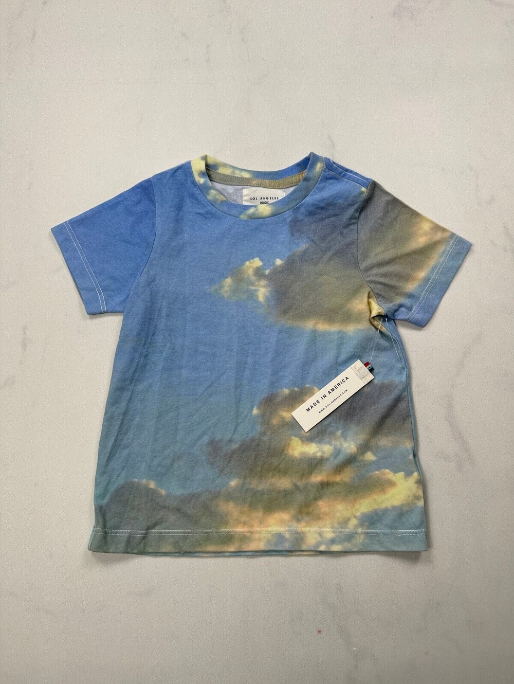 Sol Angeles Printed T Shirt Blue Modern Indie Made in USA - Boys 6